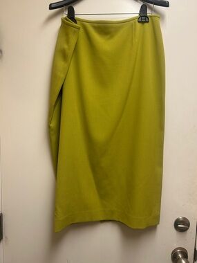 Preston & York Lime-Green Midi Pencil Skirt